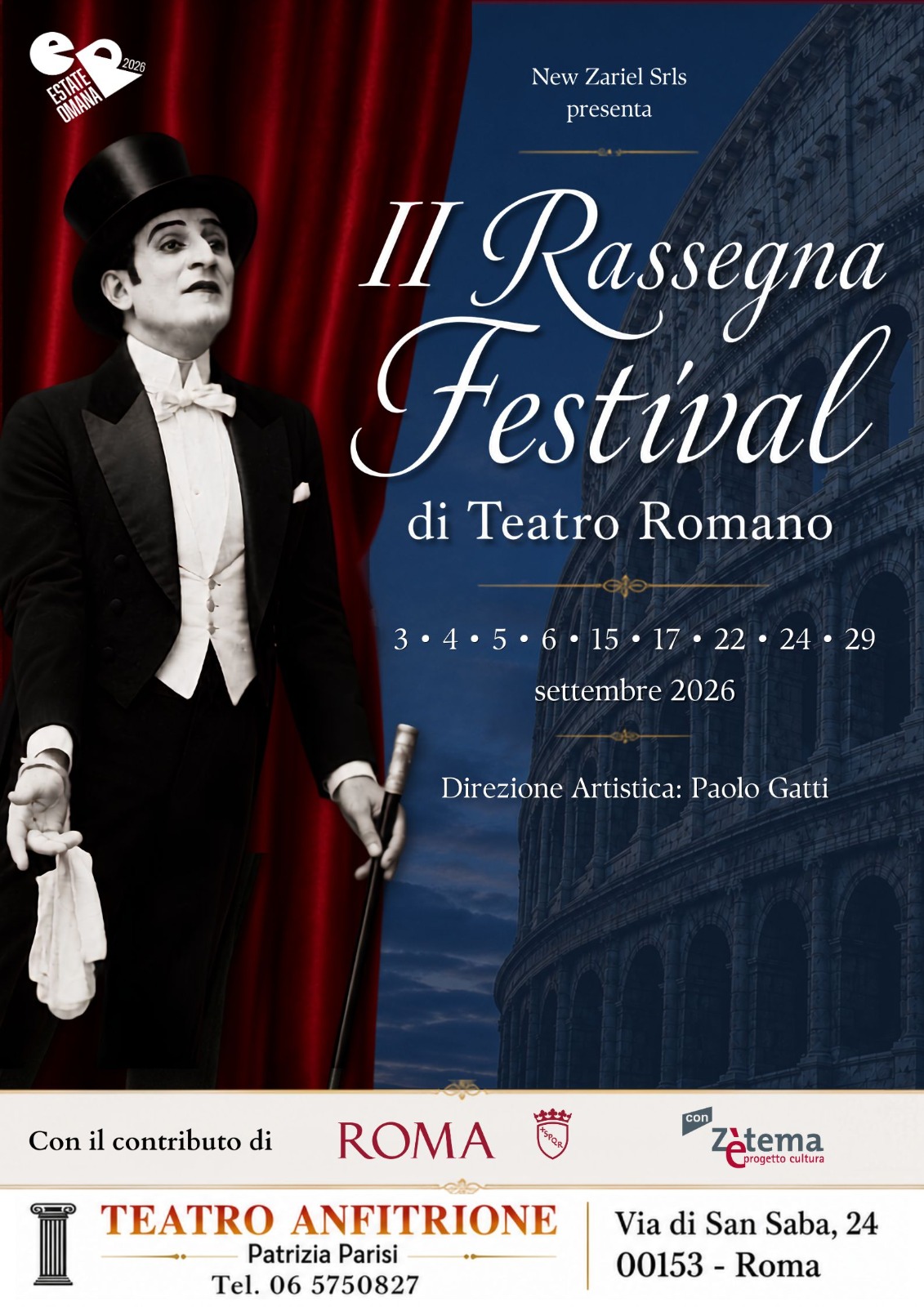 Teatro Anfitrione, al via la II rassegna del Festival di Teatro Romano