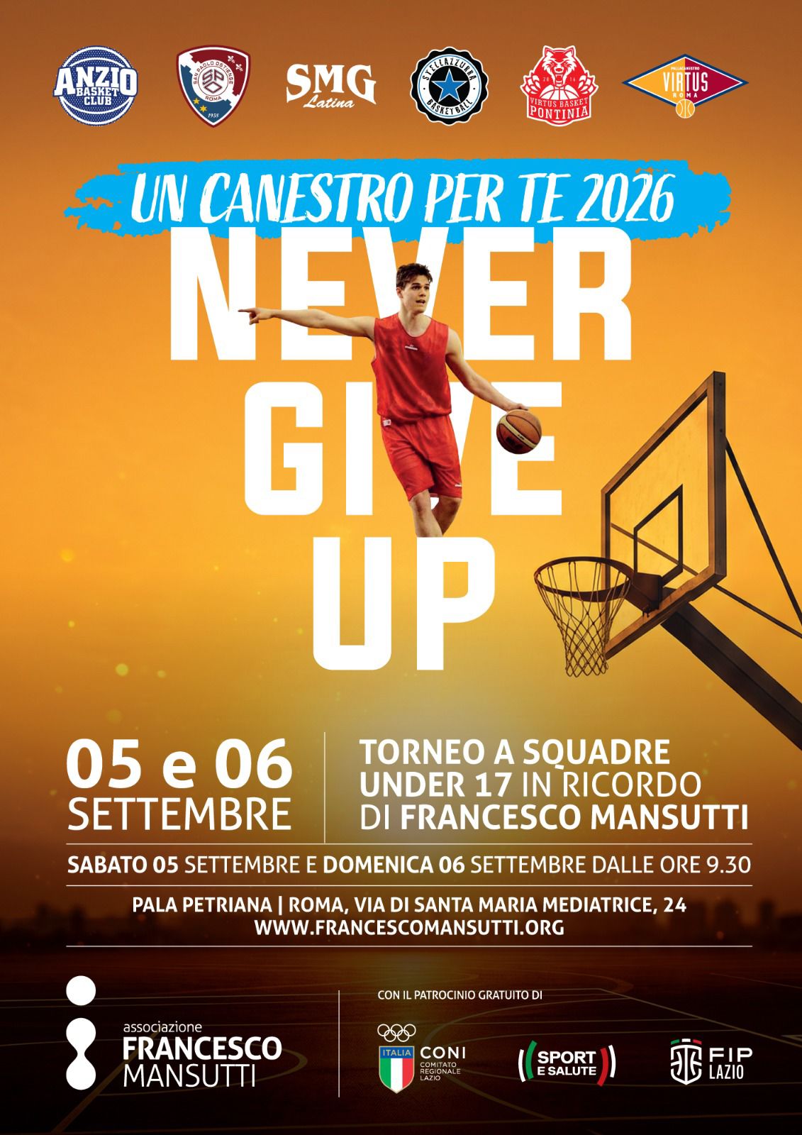 ‘Un canestro per te’, la IV edizione del torneo under 17 in ricordo di Francesco Mansutti
