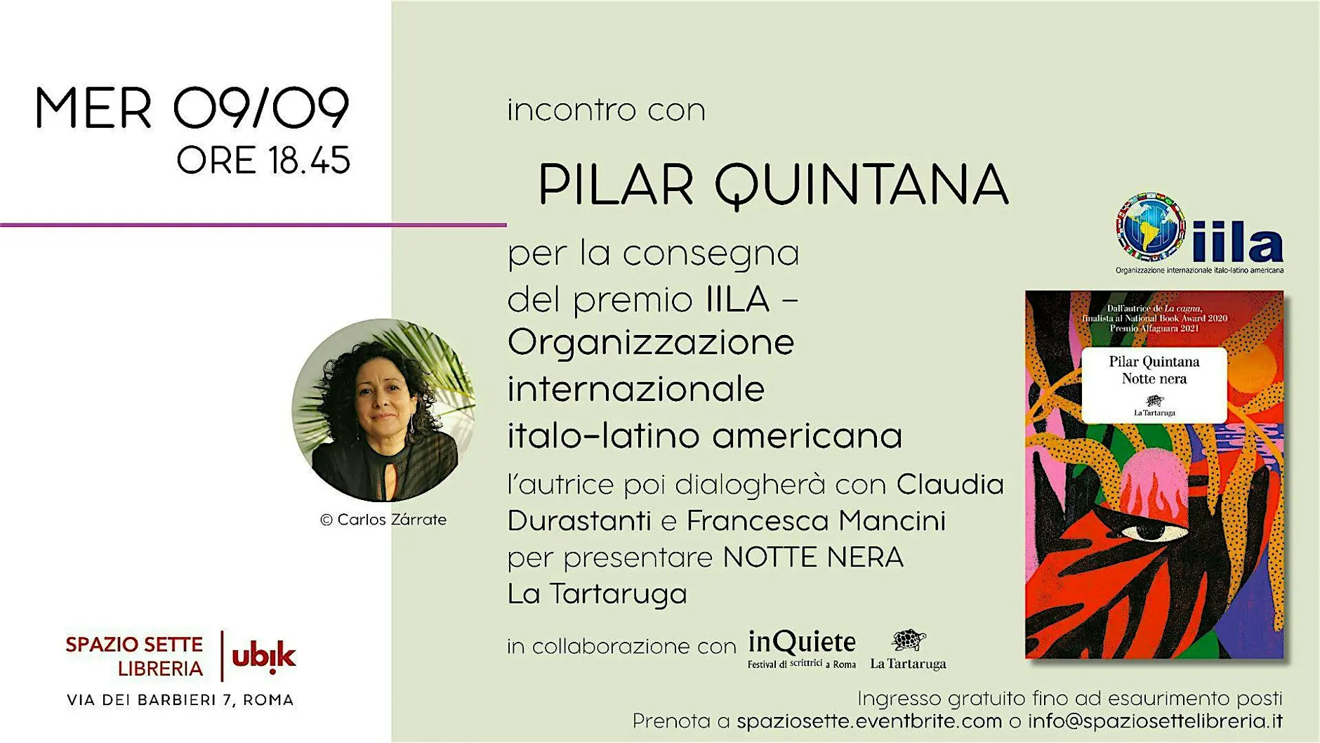 Libri - Pilar Quintana a Roma per ricevere il Premio IILA-Letteratura