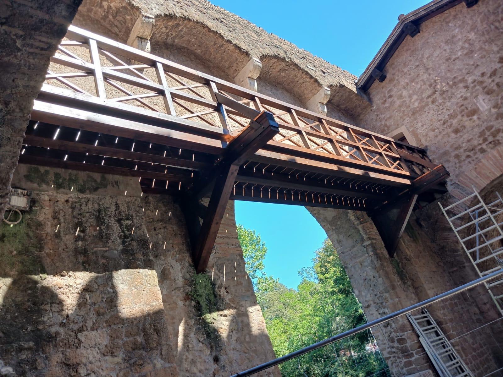 Ponte Nomentano, Segnalini: ripristinata la passerella storica in legno tra le due torri