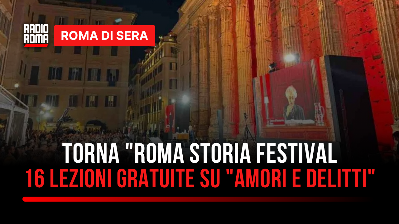 Lezioni gratuite a Piazza di Pietra e colonne di Adriano restaurate. Con Lorenzo Tagliavanti a Roma di Sera