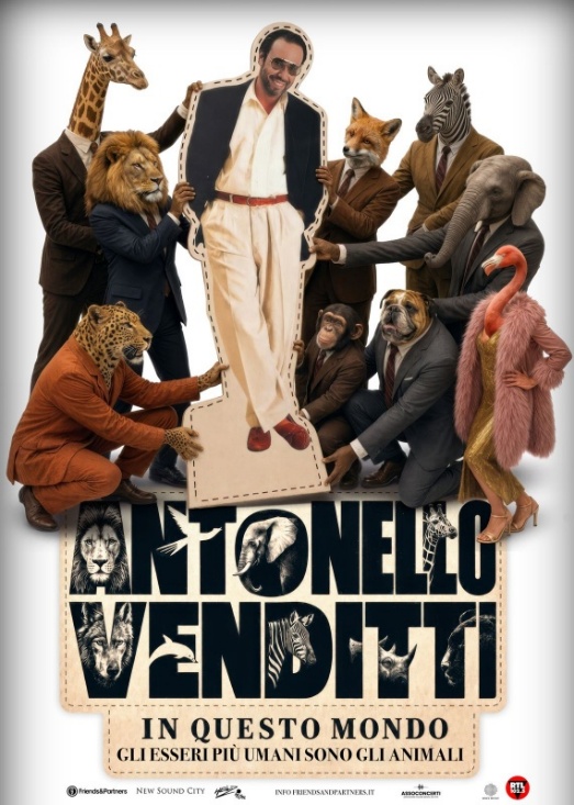 Antonello Venditti al Palasport con ‘In questo mondo gli esseri più umani sono gli animali’