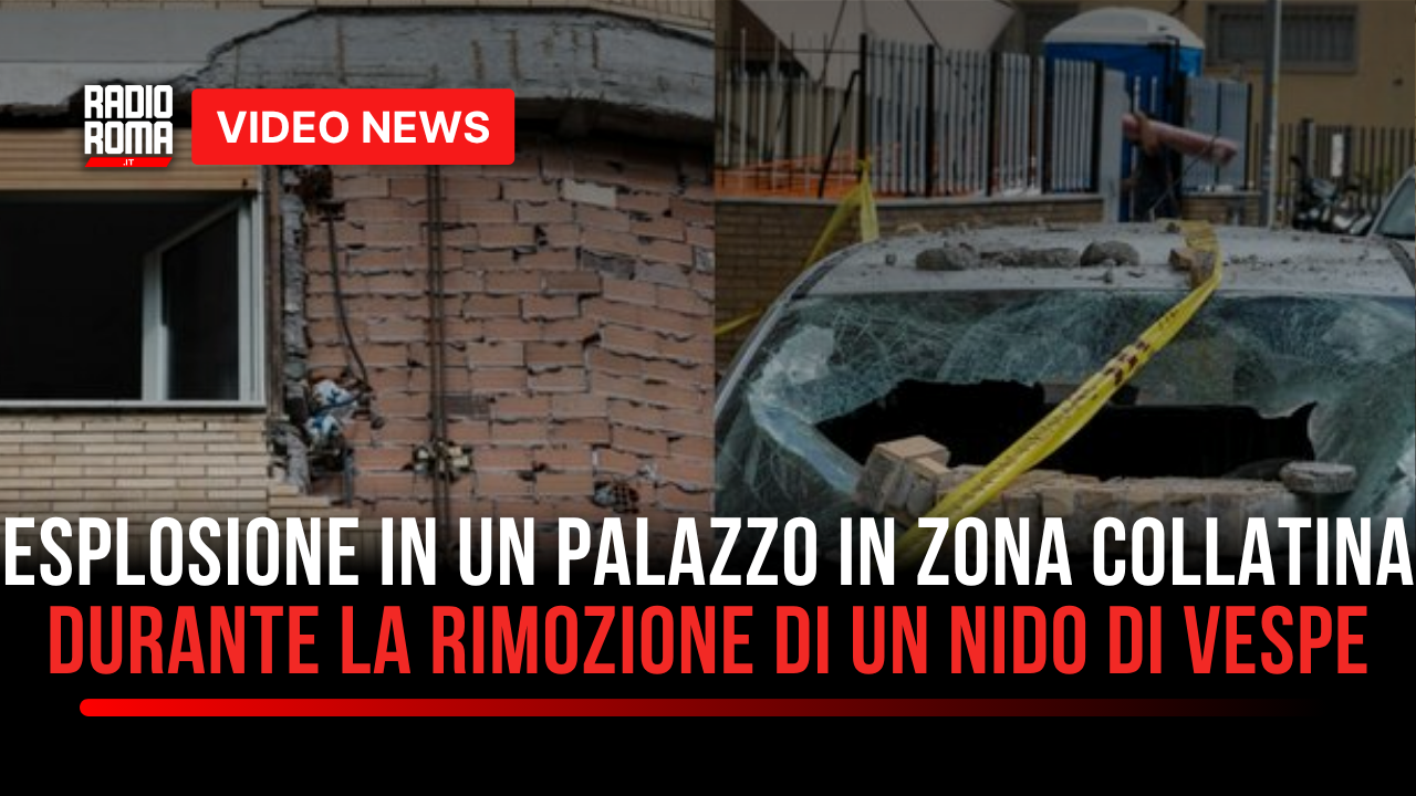 Esplosione al terzo piano di un palazzo durante la rimozione di un nido di vespe. Paura al Collatino (Video)
