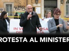 La protesta al ministero della salute (CNFV)