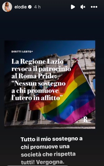 post elodie roma pride regione