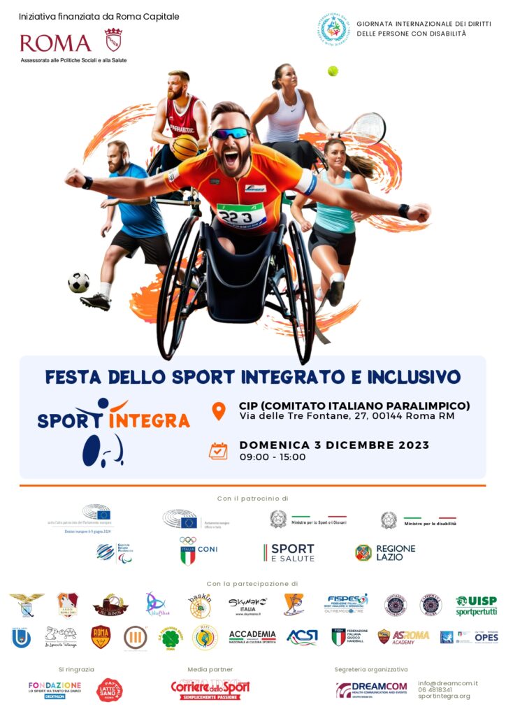 Sportintegra, domenica a Roma campioni olimpionici per la festa dello sport integrato e inclusivo
