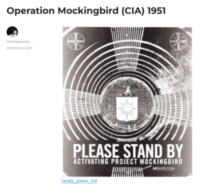 PROGETTO MOCKINGBIRD - CIA 1951 (wikileaks)