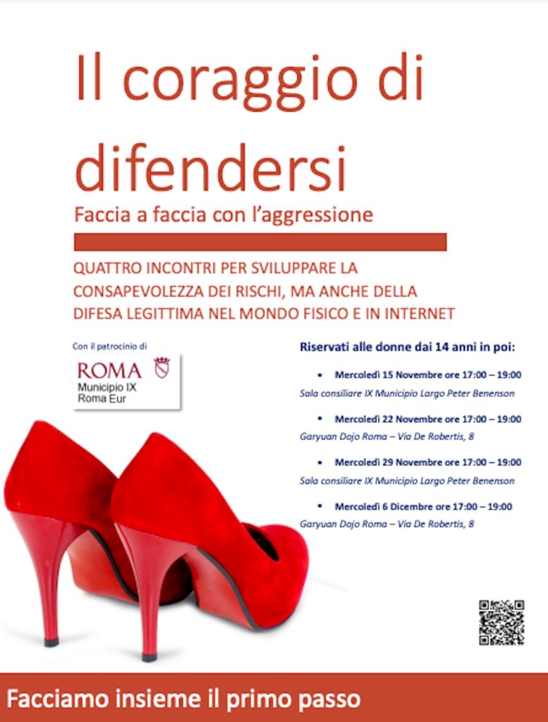 Il coraggio di difendersi, a Roma quattro incontri dedicati alle donne: dalla violenza domestica alle aggressioni