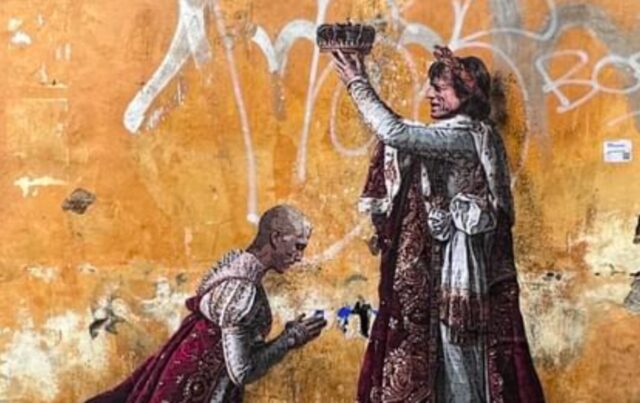 Mick Jagger incorona Damiano dei Maneskin, a Roma il nuovo murale di Tv Boy: ecco dove