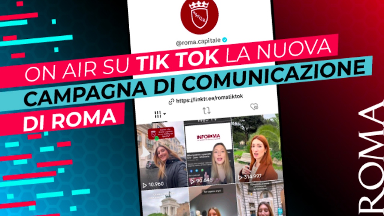 Il Campidoglio sbarca su Tik Tok, due influencer per raccontare i servizi di Roma capitale